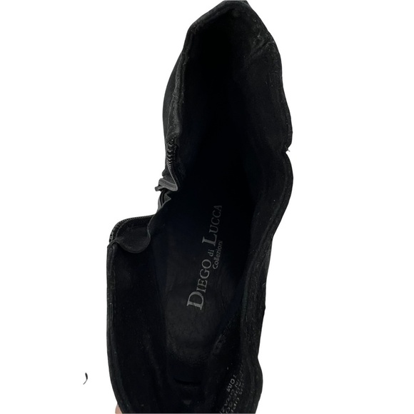 Diego di Lucca Black Suede Stiletto Ankle Boots Size 10 - Picture 4 of 10
